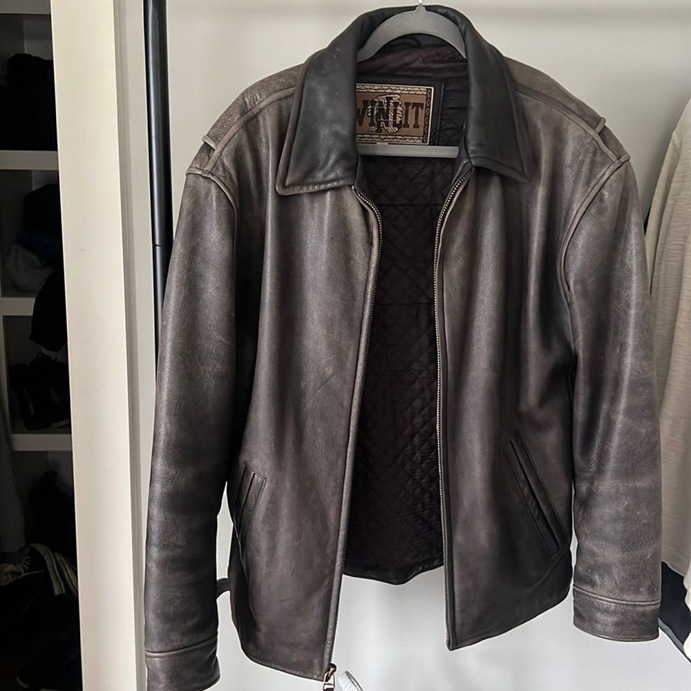 Vintage Winlit genuine leather jacket. Size M